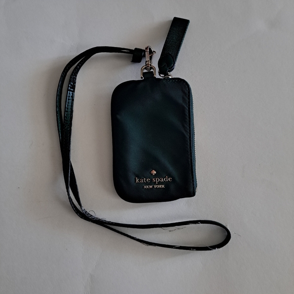 kate spade Accessories - Kate Spade New York Dark Green Card Holder Wristlet